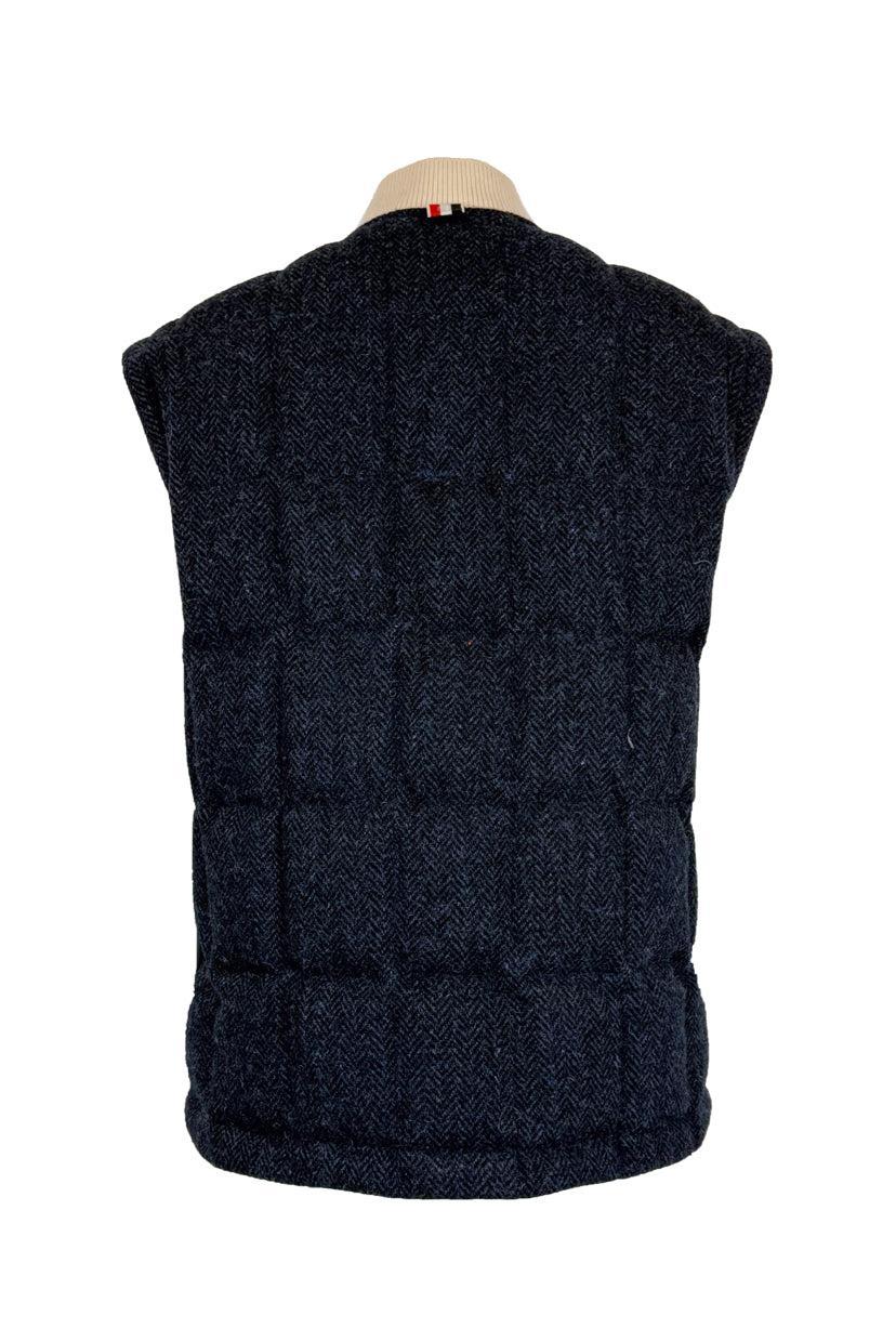 Thom Browne Size 4 Men's Quilted Cashmere Blend Vest