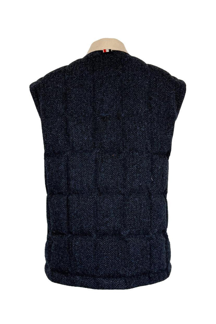 Thom Browne Size 4 Men's Quilted Cashmere Blend Vest