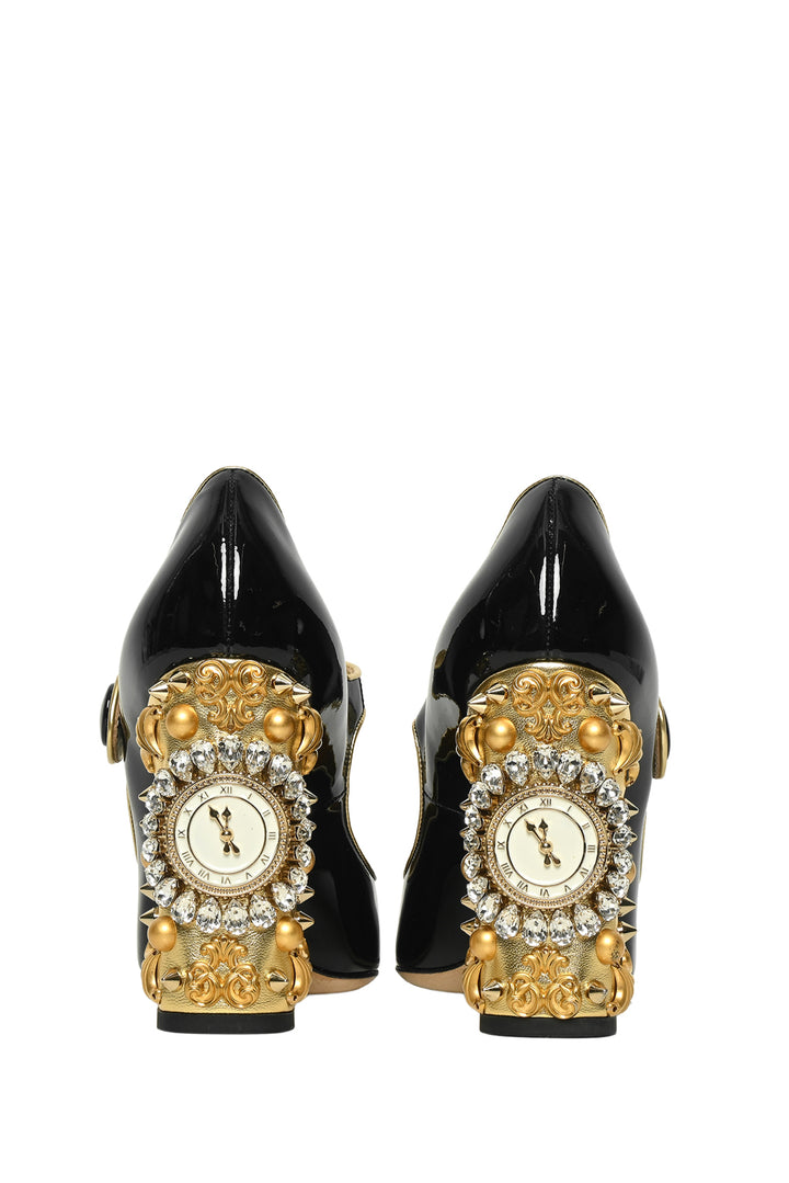 Dolce & Gabbana Crystal Heel Embellished SZ 37 Mary Jane