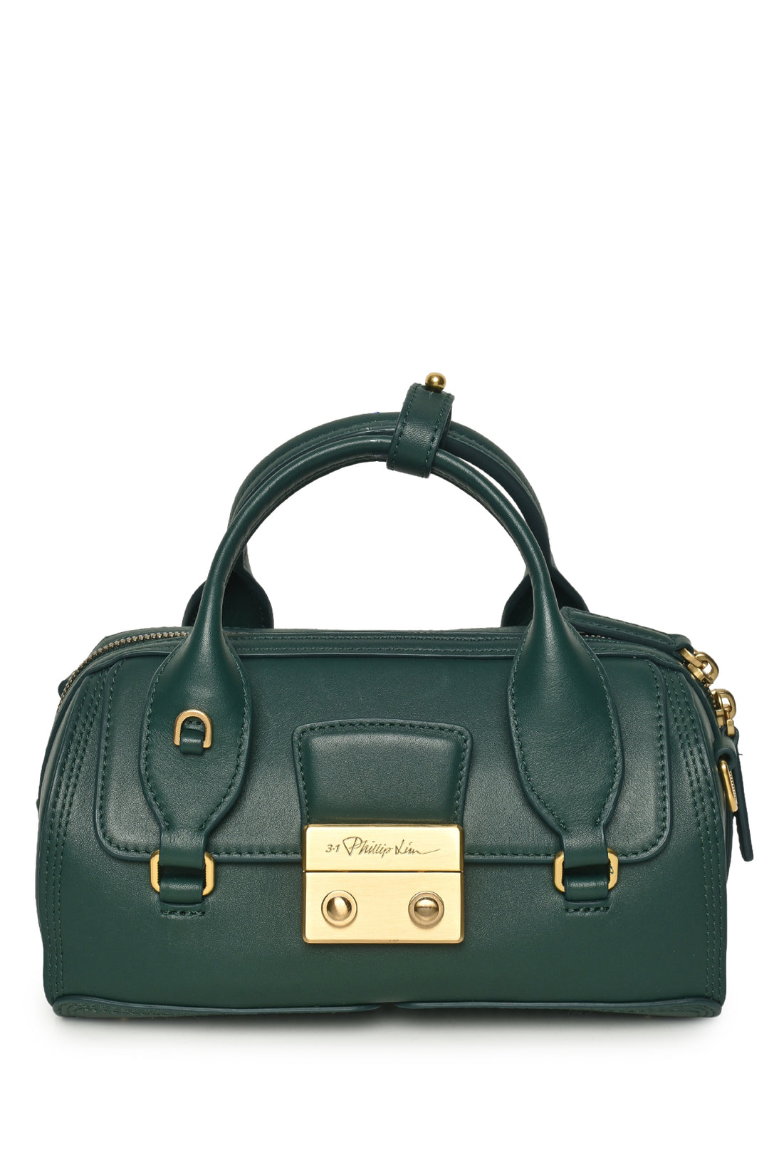 3.1 Phillip Lim Forest Green Calf Leather Pashli Duffle Bag