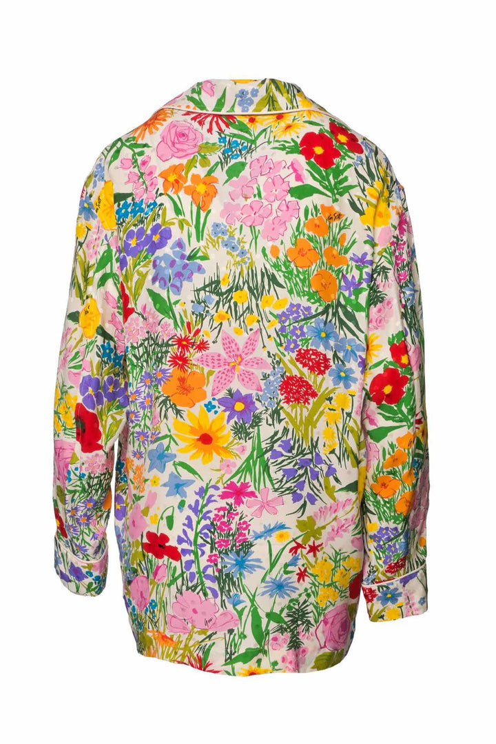 Gucci x Ken Scott Size S Floral Silk Twill Overshirt