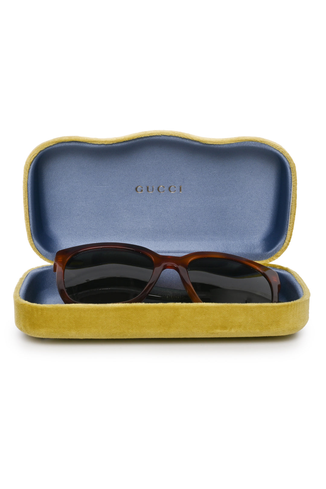 Gucci Tortoiseshell & Glitter Web Oversized Sunglasses