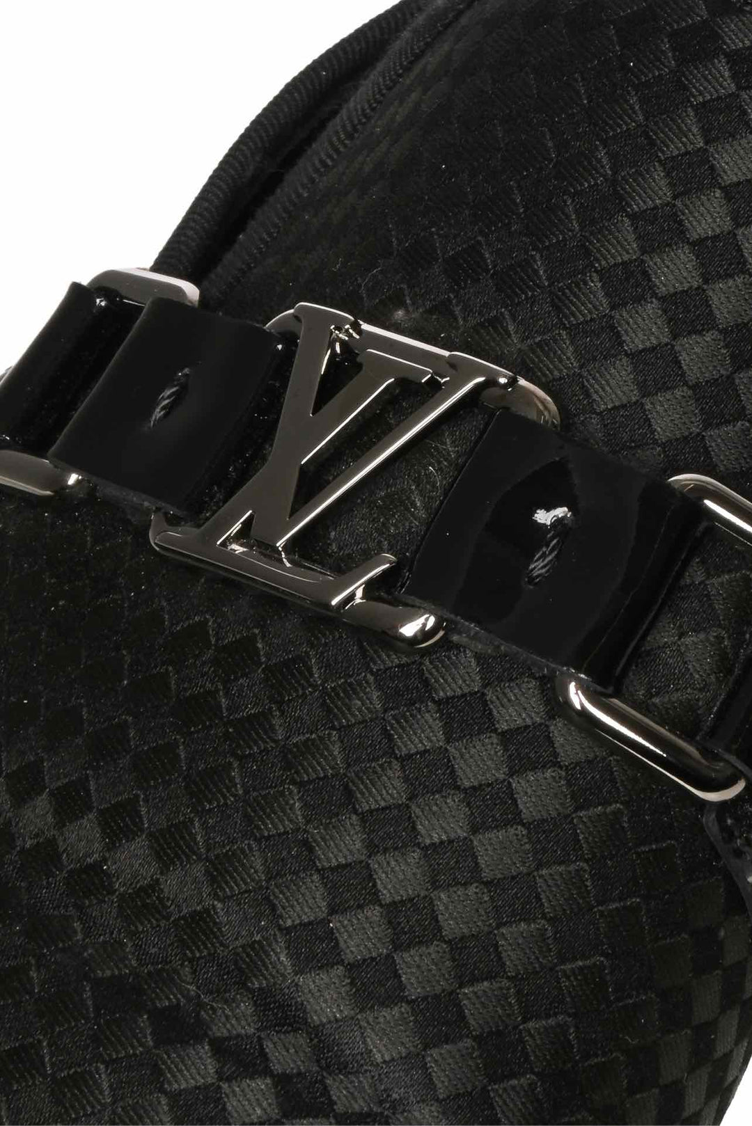 Louis Vuitton Size 9 Men's LV Plaque Satin Slip On Loafers