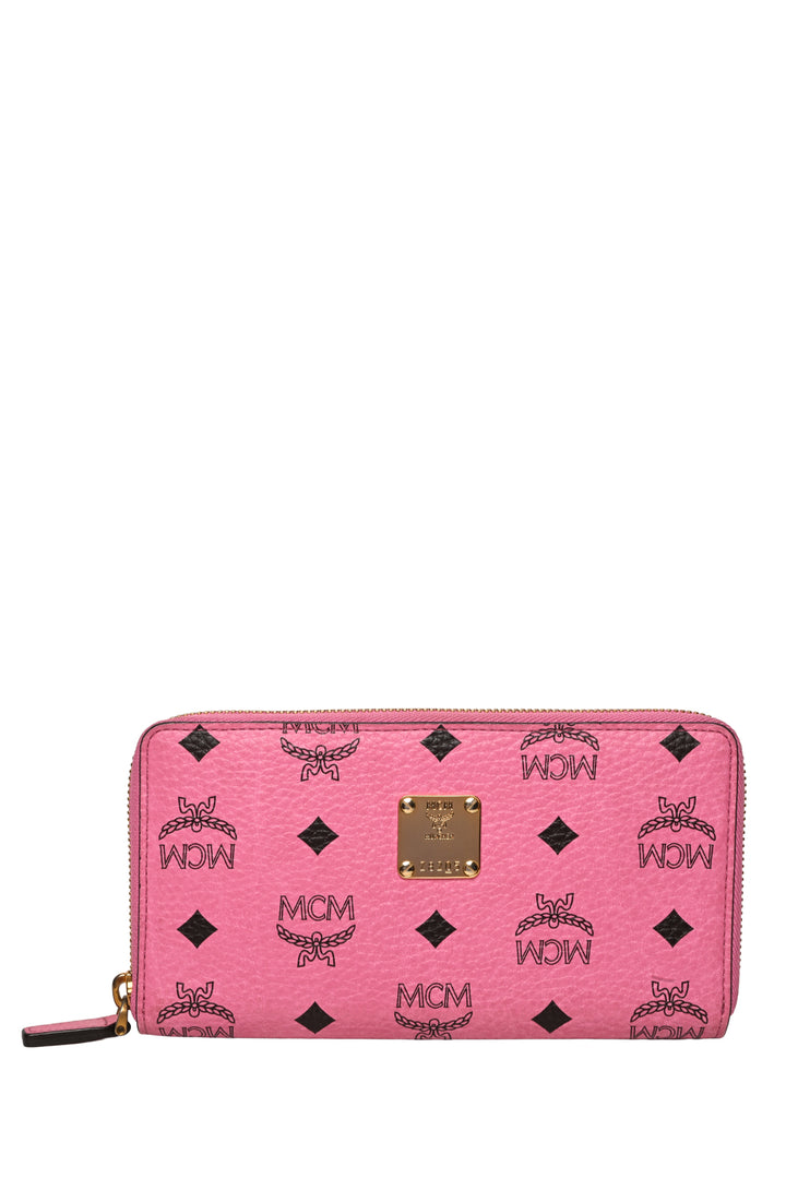 MCM Visetos Zip Around Wallet
