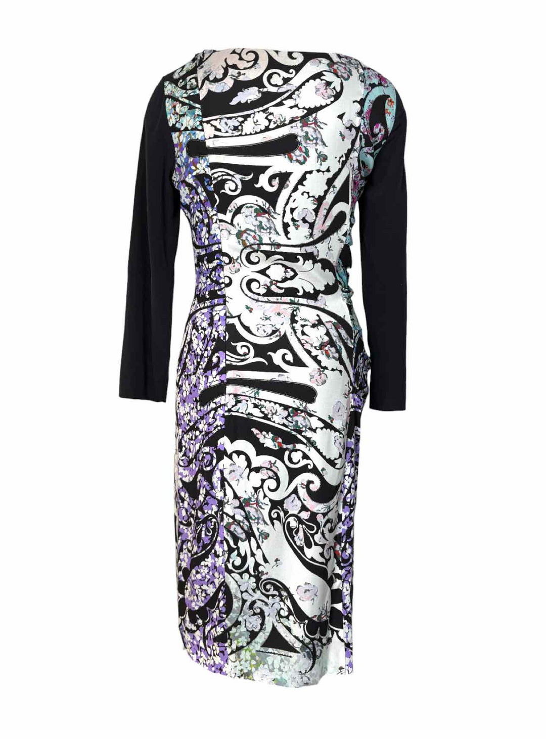 Etro Size 46 Floral Print Silk Dress