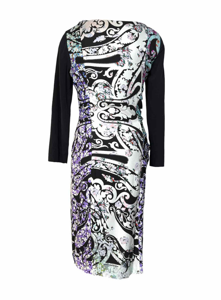 Etro Size 46 Floral Print Silk Dress