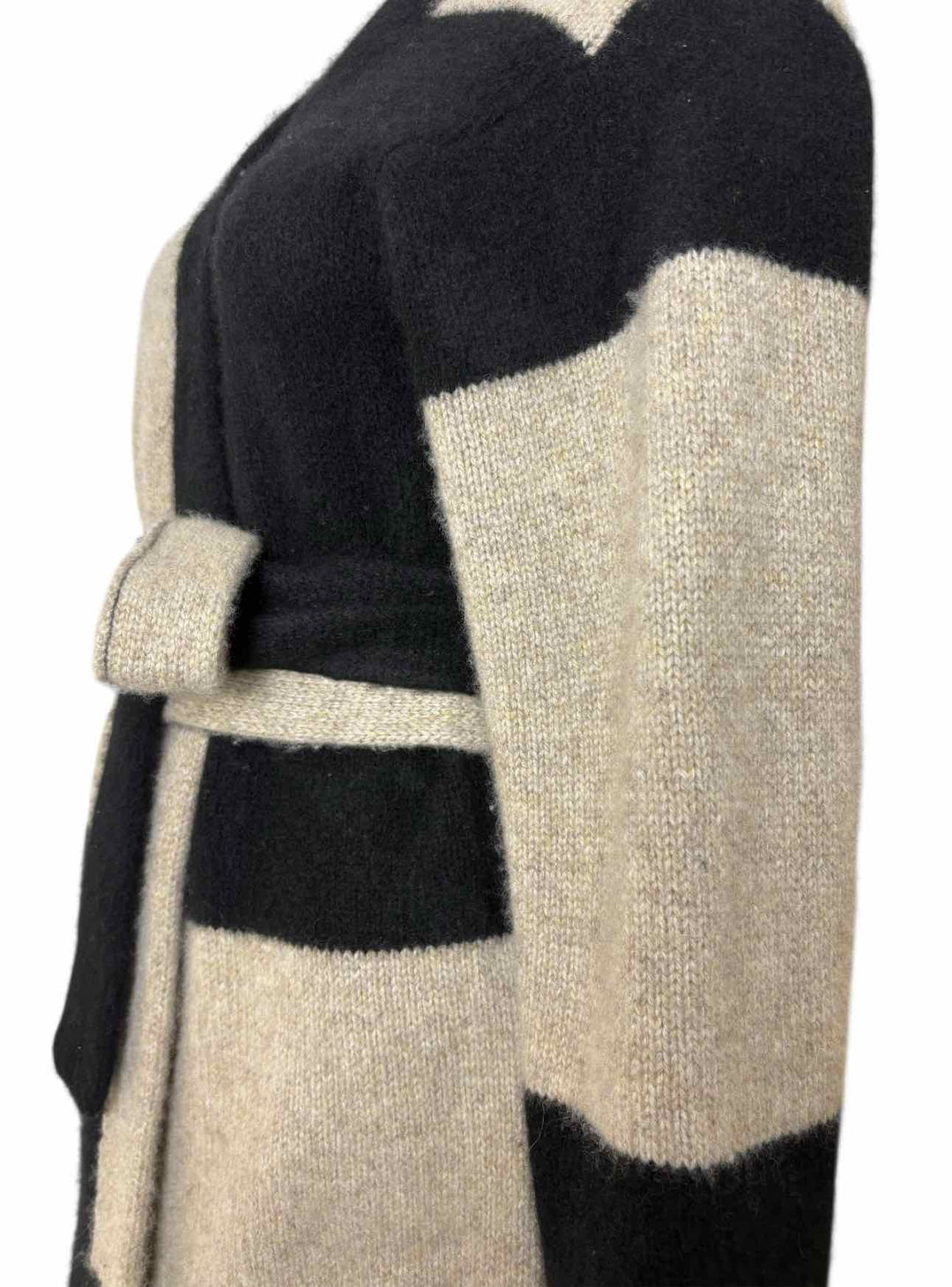 The Elder Statesman Size XS/S Striped Cashmere Belted Cardigan