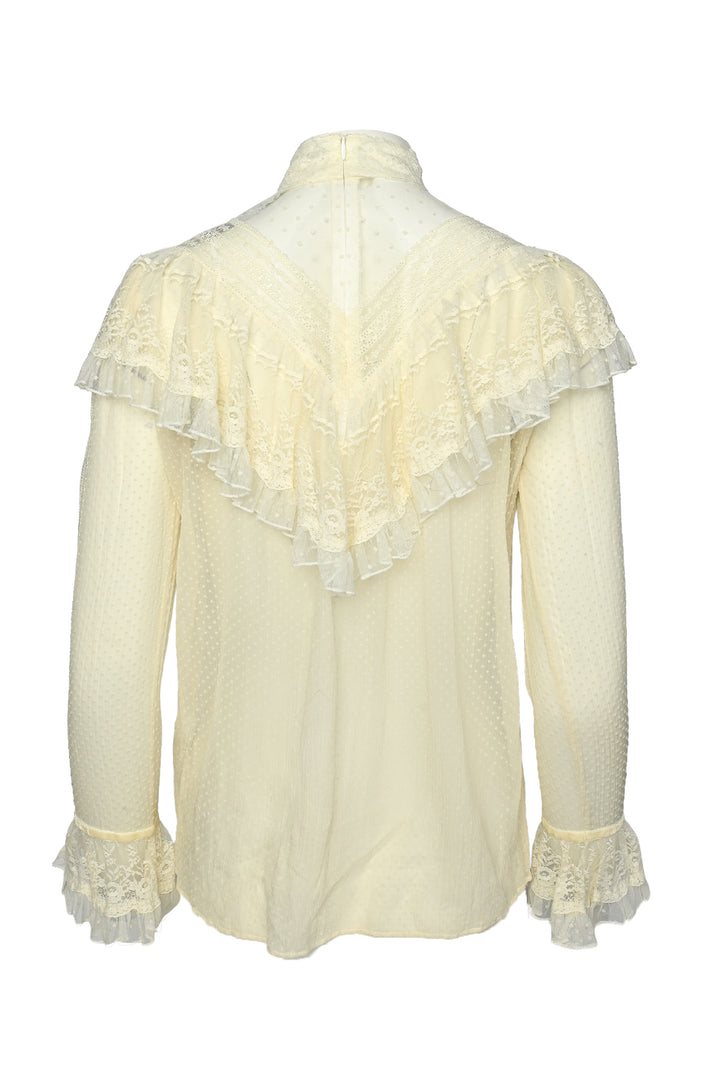 Zimmermann Size 0P Tulle & Sheer Ruffle Tops