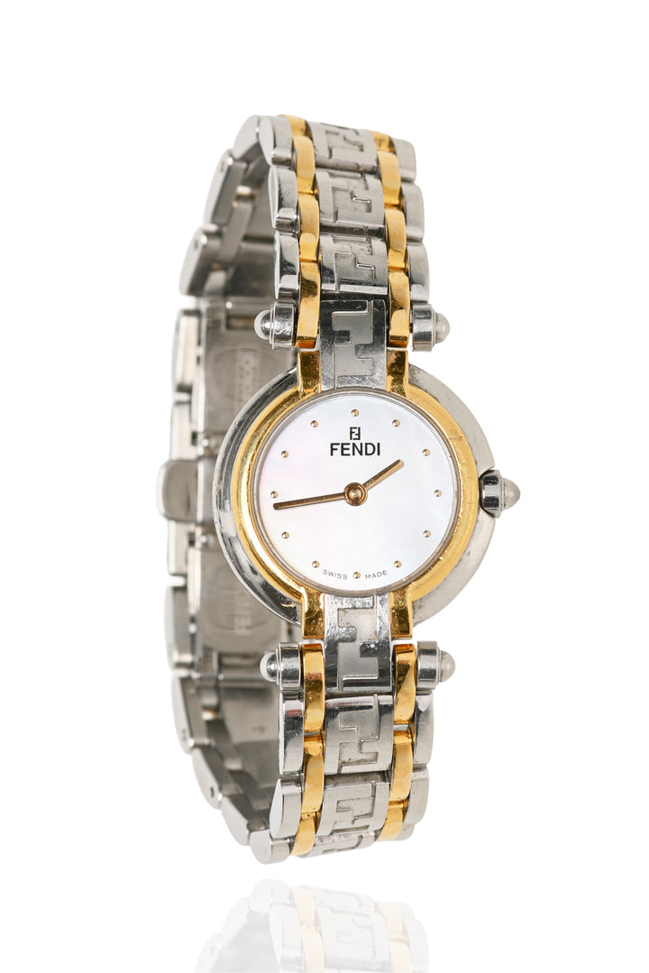 Fendi Orologi 760L Vintage Two Tone Mother of Pearl Watch