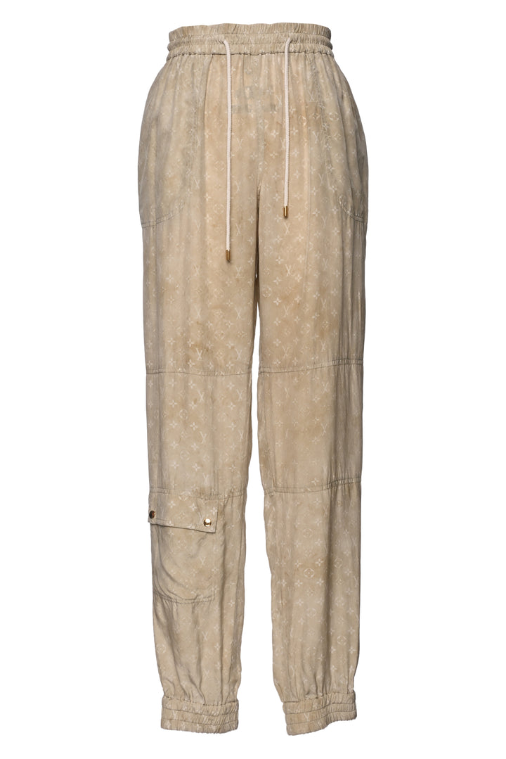 Louis Vuitton Size 34 Monogram Cloud Silk Lounge Pants