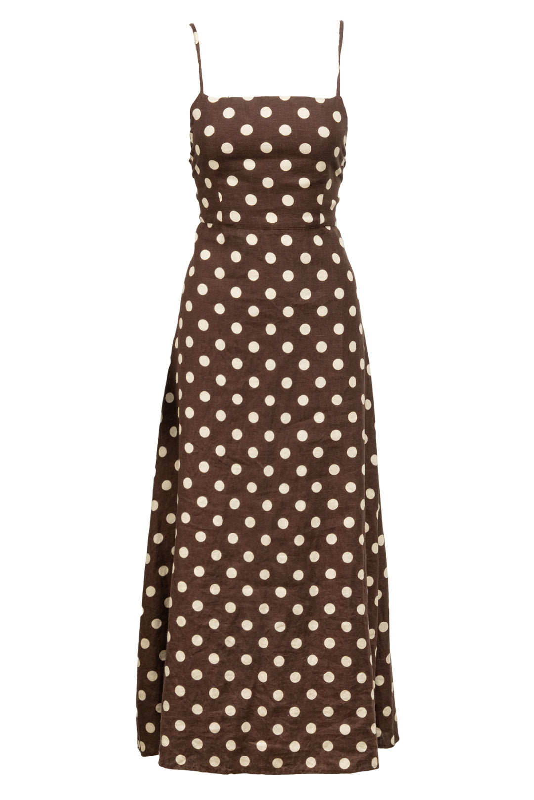 POSSE Size S Linen Polka Dot Dress