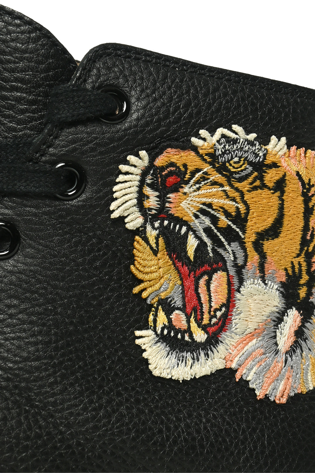 Mens Shoe Size 7 Gucci Men's Leather Tiger Patch High Top Sneakers