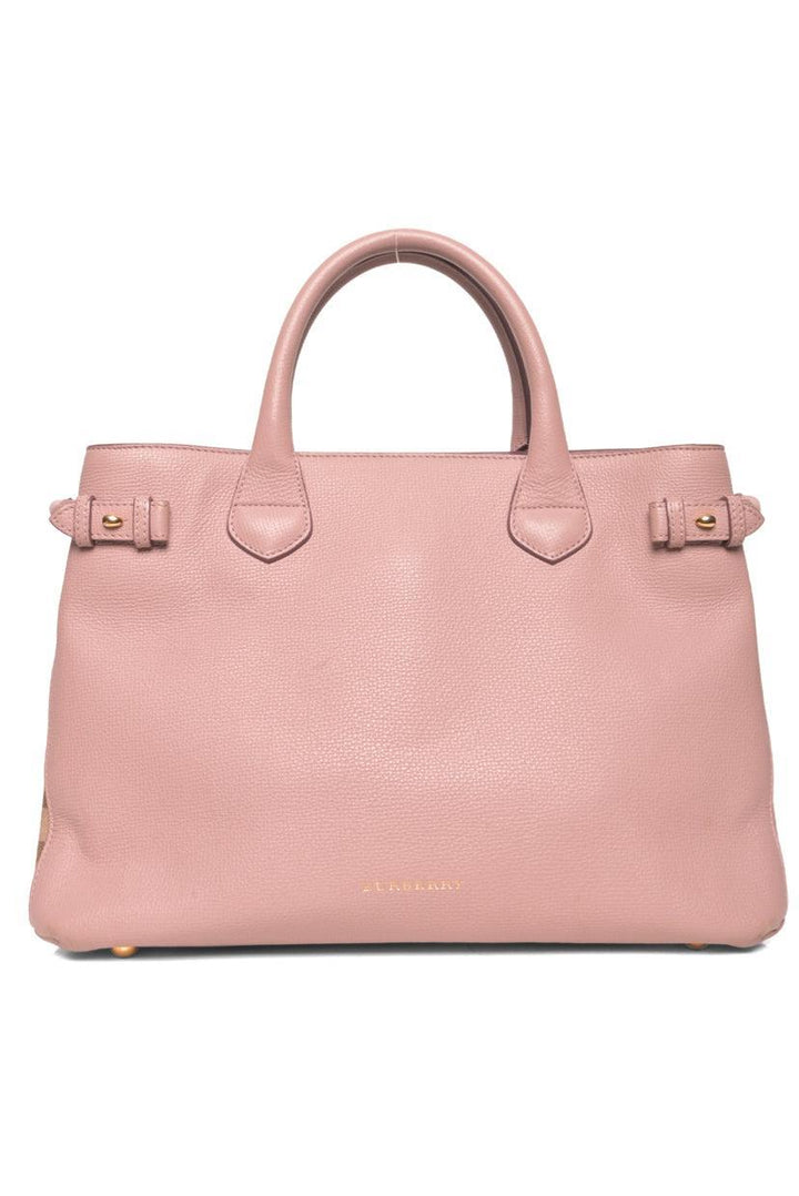 Burberry Grain Calfskin House Check Banner Tote