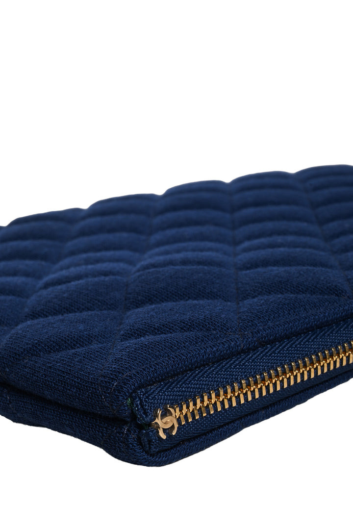 Chanel 2019 Quilted Jersey Medium O Case Clutch