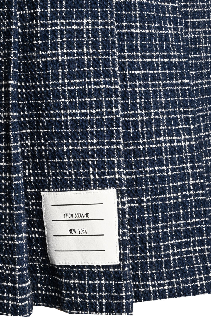 Thom Browne Size 38 Tweed Pleated Mini Skirt