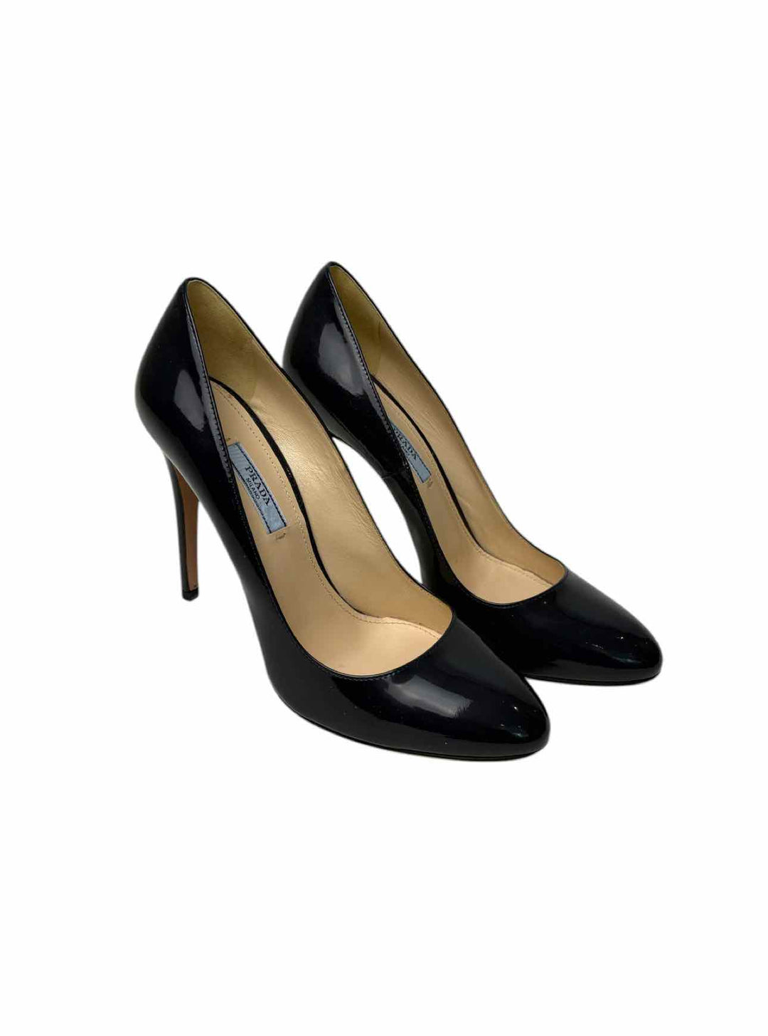 Prada Size 38.5 Patent Leather Pumps