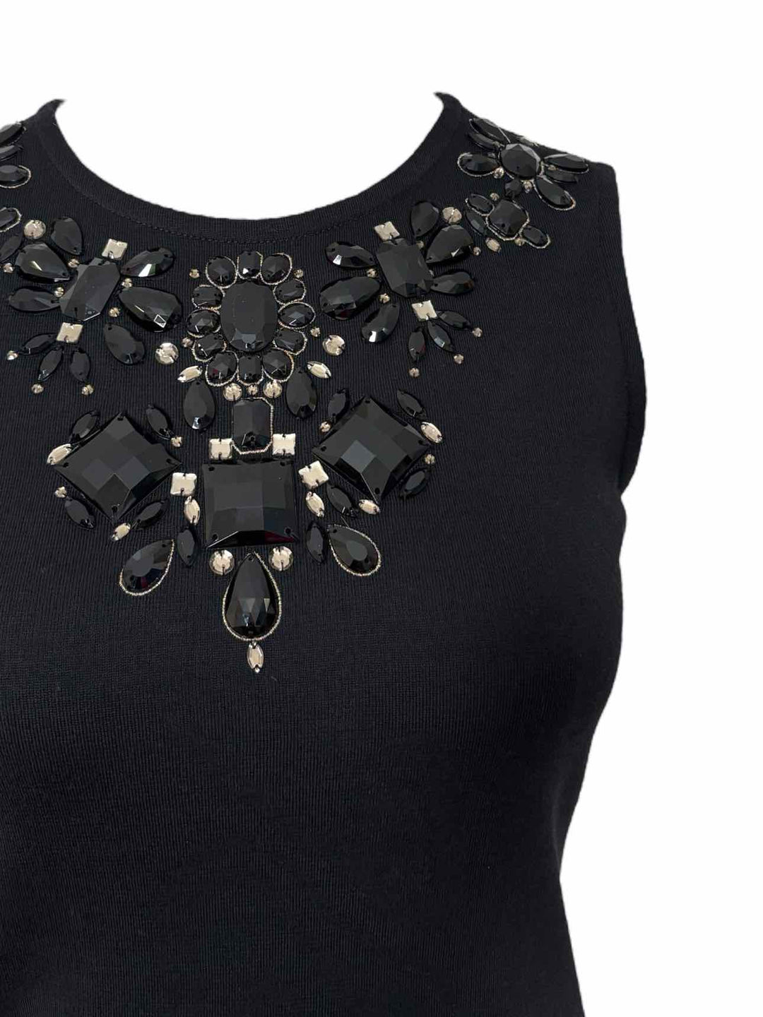 St. John Beaded Jewel Contrast Size 4 Dress