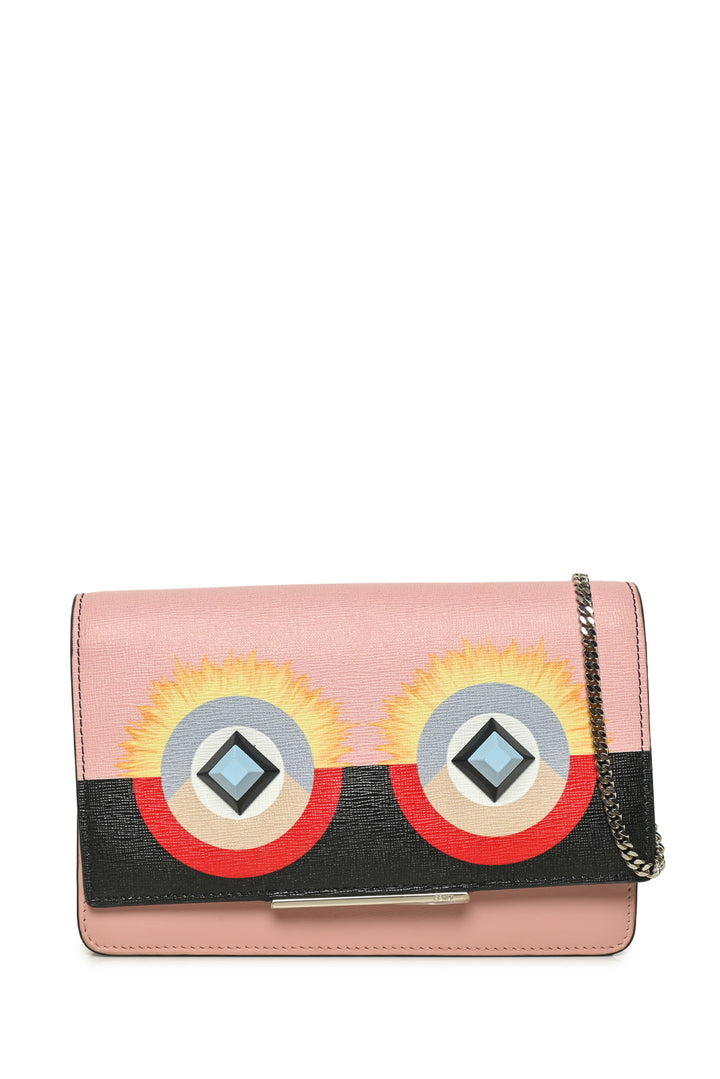 Fendi Monster Eyes Continental Wallet on Chain