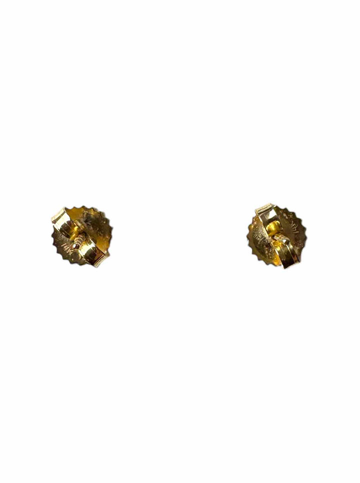 14K/ Blue Topaz Stud Earrings