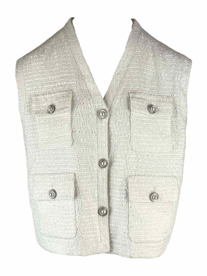Jumper Zhang Size M Tweed Button-Up Vest