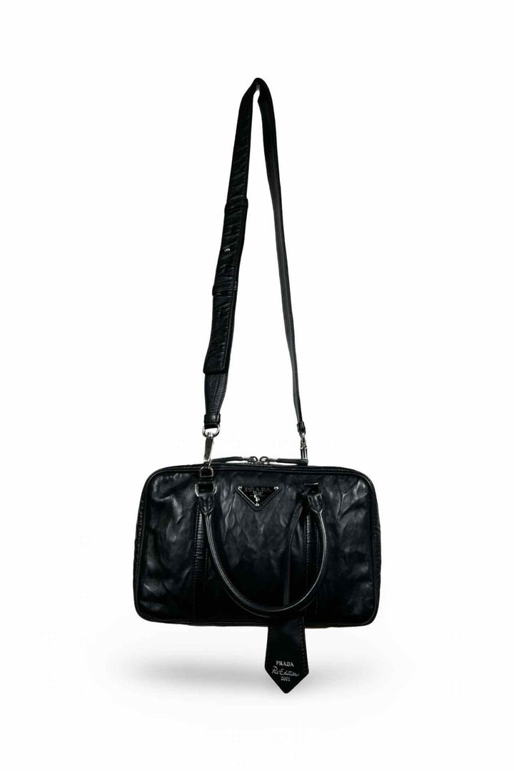 Prada Medium Antique Nappa Leather Top Handle Bag