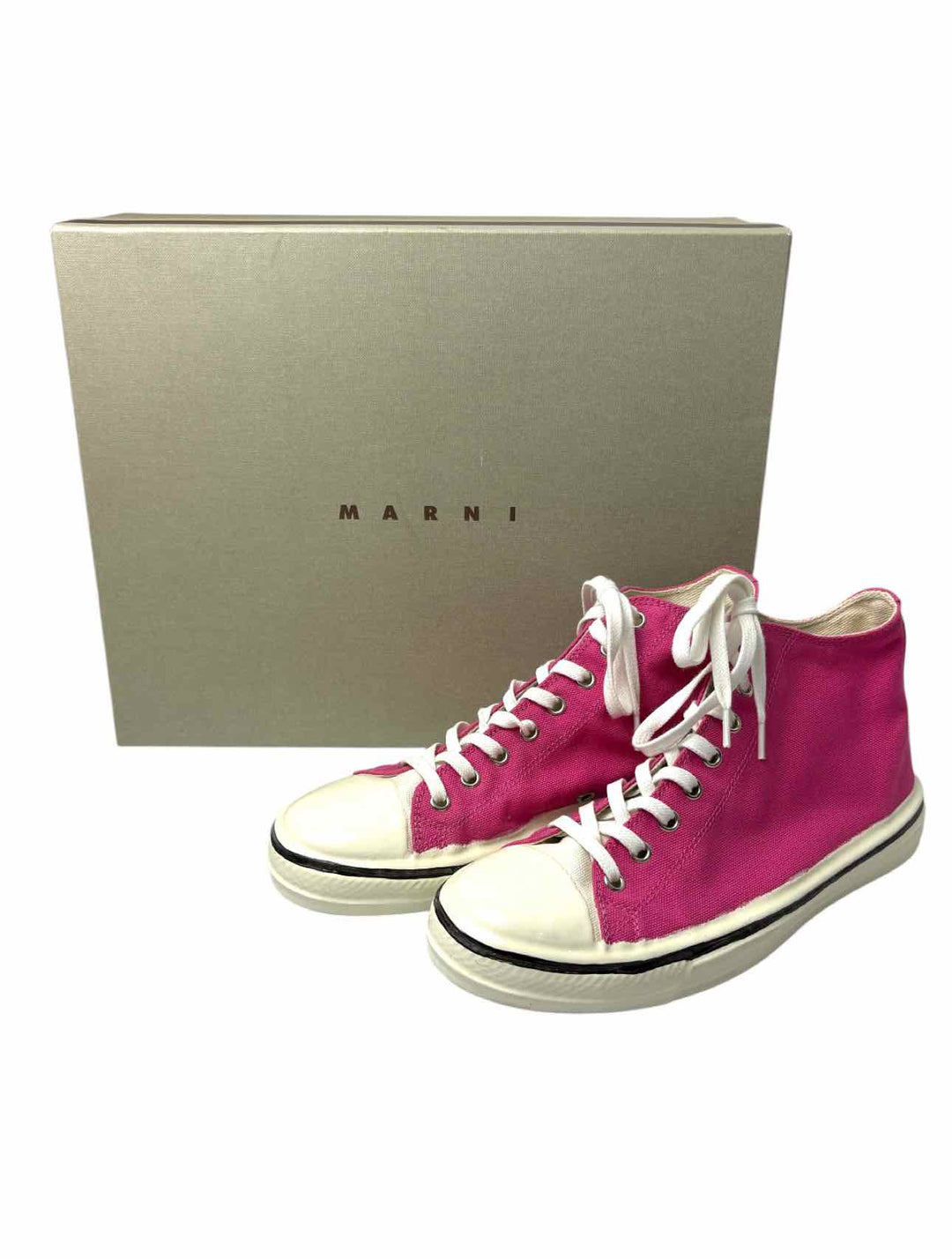 Marni Size 38 Canvas High Top Sneaker
