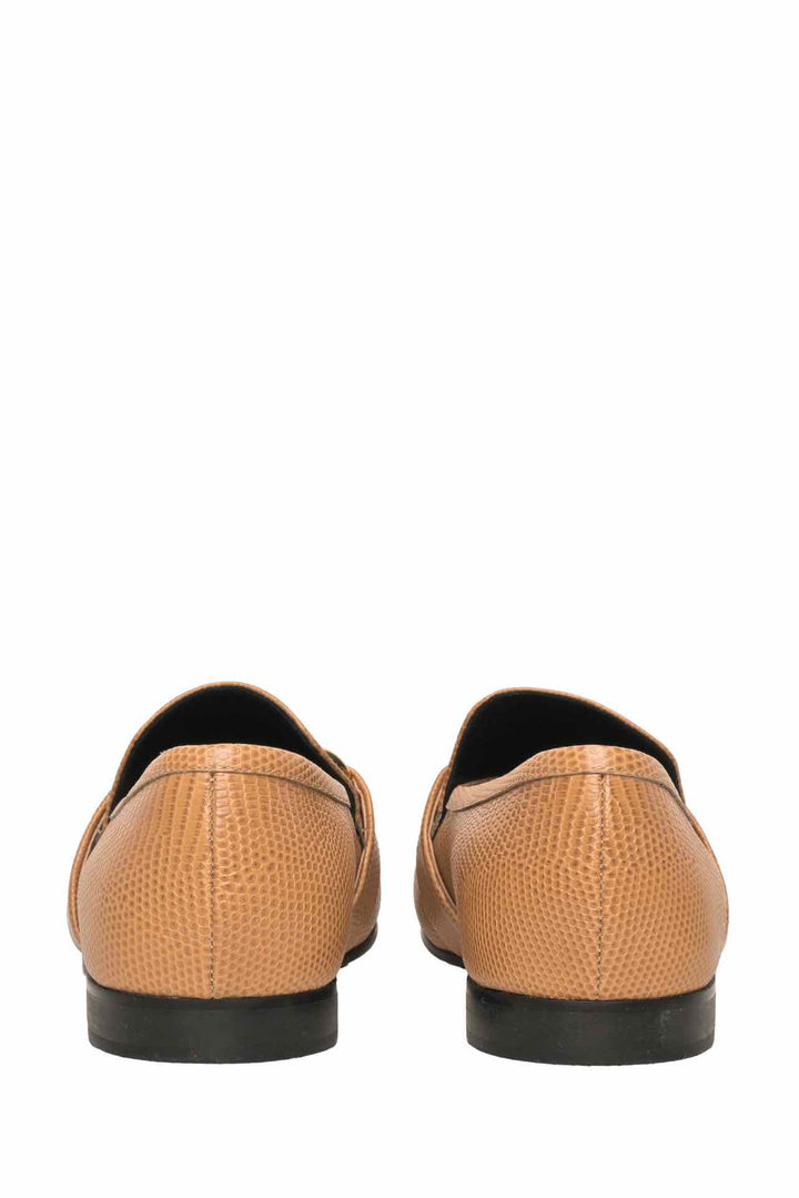 Proenza Schouler Size 39 Lizard Print Embossed Leather Loafers