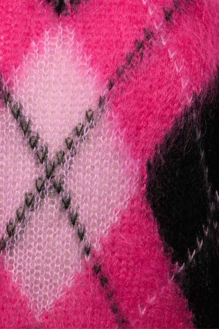 Marni Size 46 Mohair Argyle Sweater