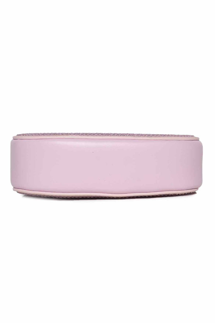 Coperni Pink Crystal Micro Baguette Swipe Shoulder Bag