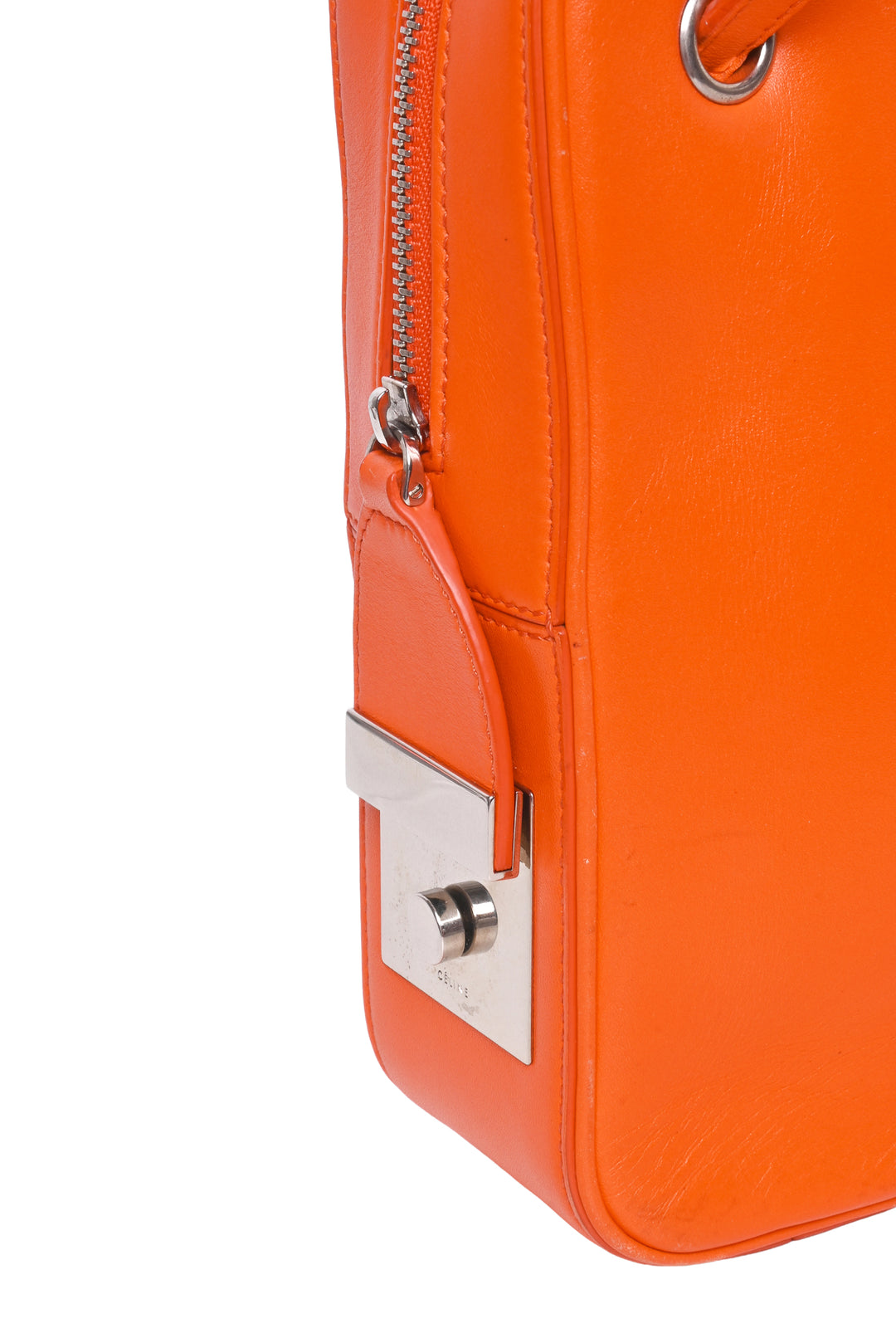Celine 2012 Nappa Side Lock Dragonne Shoulder Bag