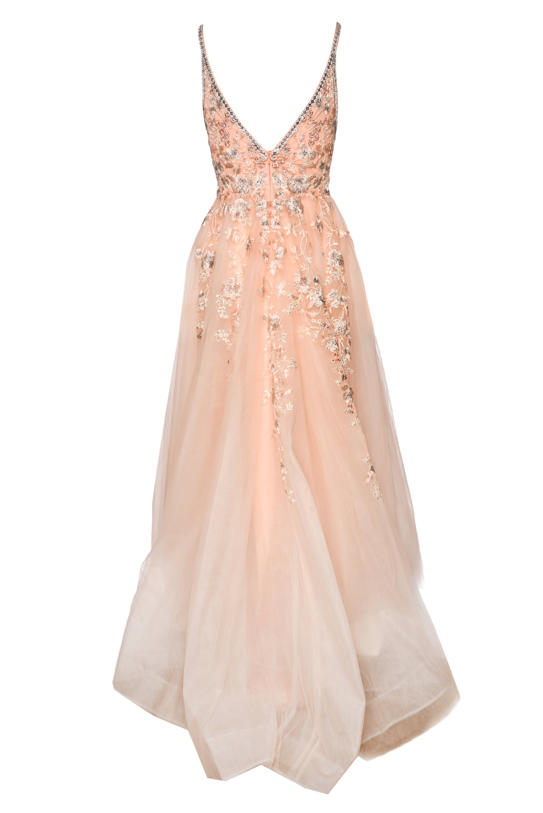 Vimo Wedding Vancouver Size 4 Floral Embroidered & Jeweled Embellished Gown
