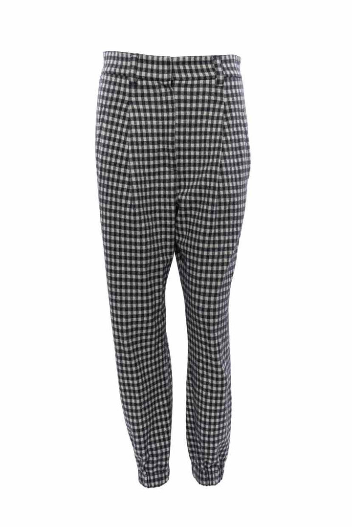 Brunello Cucinelli Checkered Wool Blend Size 4 Pants