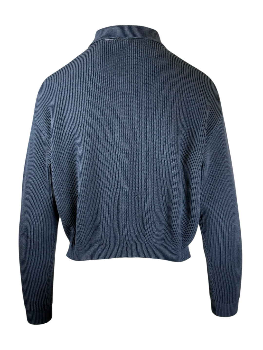 Brunello Cucinelli Size XS Ribbed Knit Cotton Polo Sweater