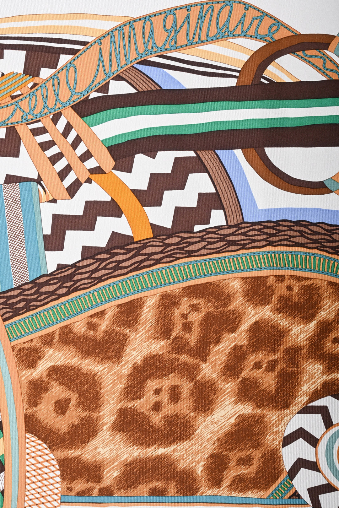 Hermes La Selle Imaginaire Silk Scarf