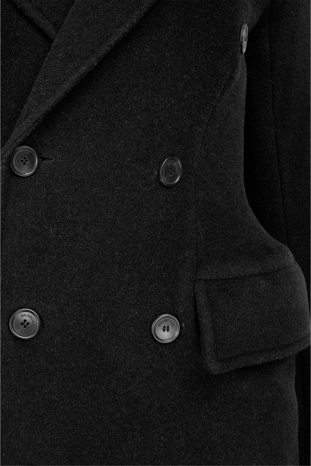 Balenciaga Size 34 2018 Wool & Alpaca Blend Hourglass Double-Breasted Coat