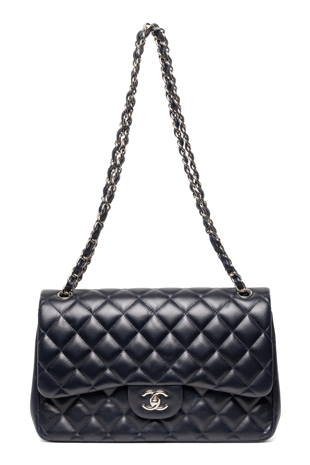 Chanel 2012 Quilted Jumbo Double Flap Shoulder Bag