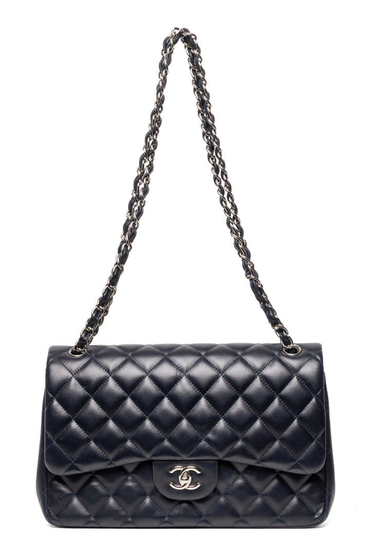 Chanel 2012 Quilted Jumbo Double Flap Shoulder Bag