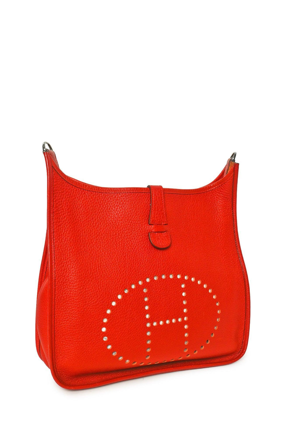 Hermes 2005 Red Taurillon Clemence Evelyne III PM Crossbody