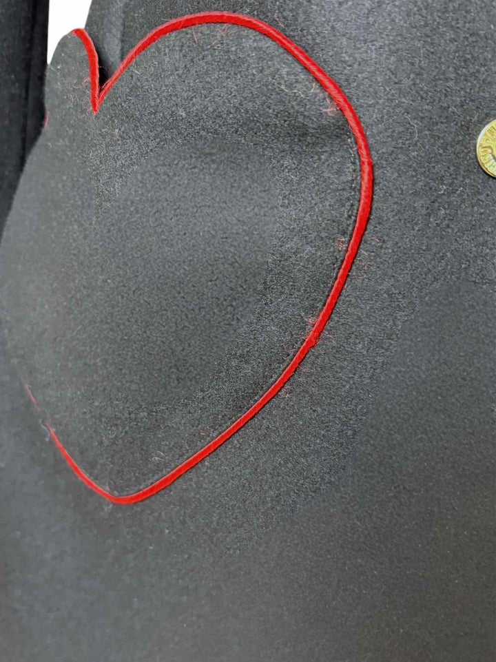 Moschino Teen Size 14 Wool Blend Heart Pocket Coat