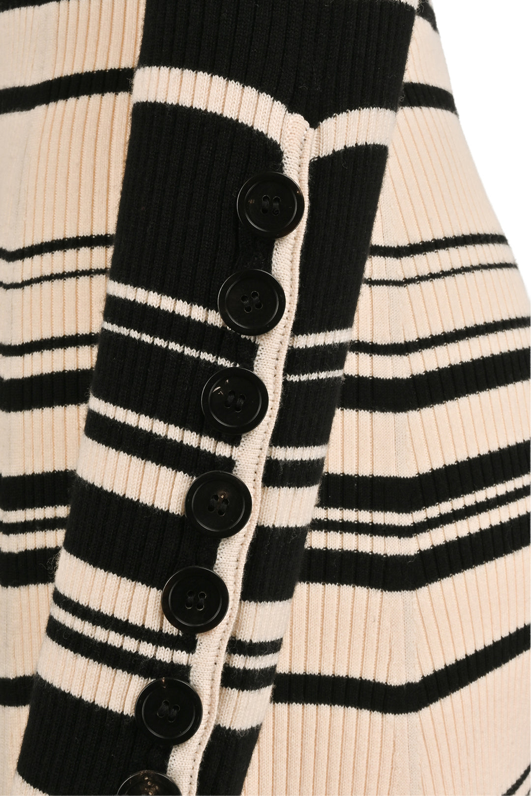 St. John Size P Striped Wool Long Sleeve Maxi Dress