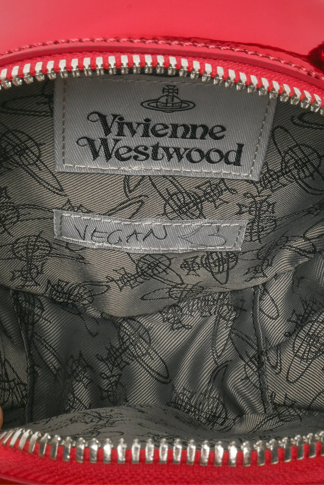 Vivienne Westwood Johanna Metallic Vegan Leather Round Crossbody