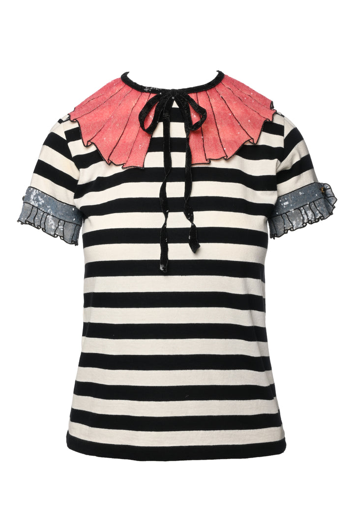Gucci Size XS Sequin Trompe L'oeil Tops