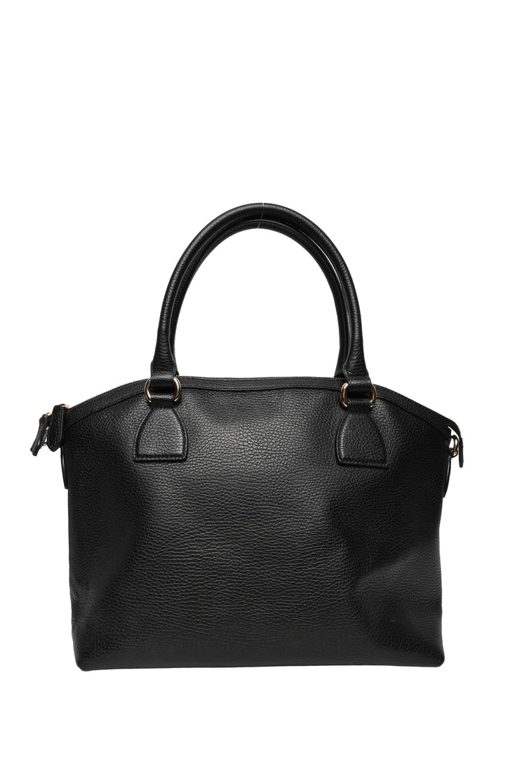 Gucci Pebbled Leather GG Dome Satchel Tote