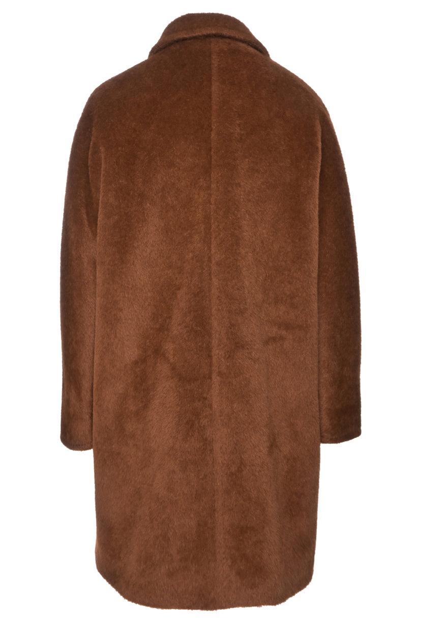 Max Mara Size 4 Double Breasted Alpaca & Wool Blend Coat