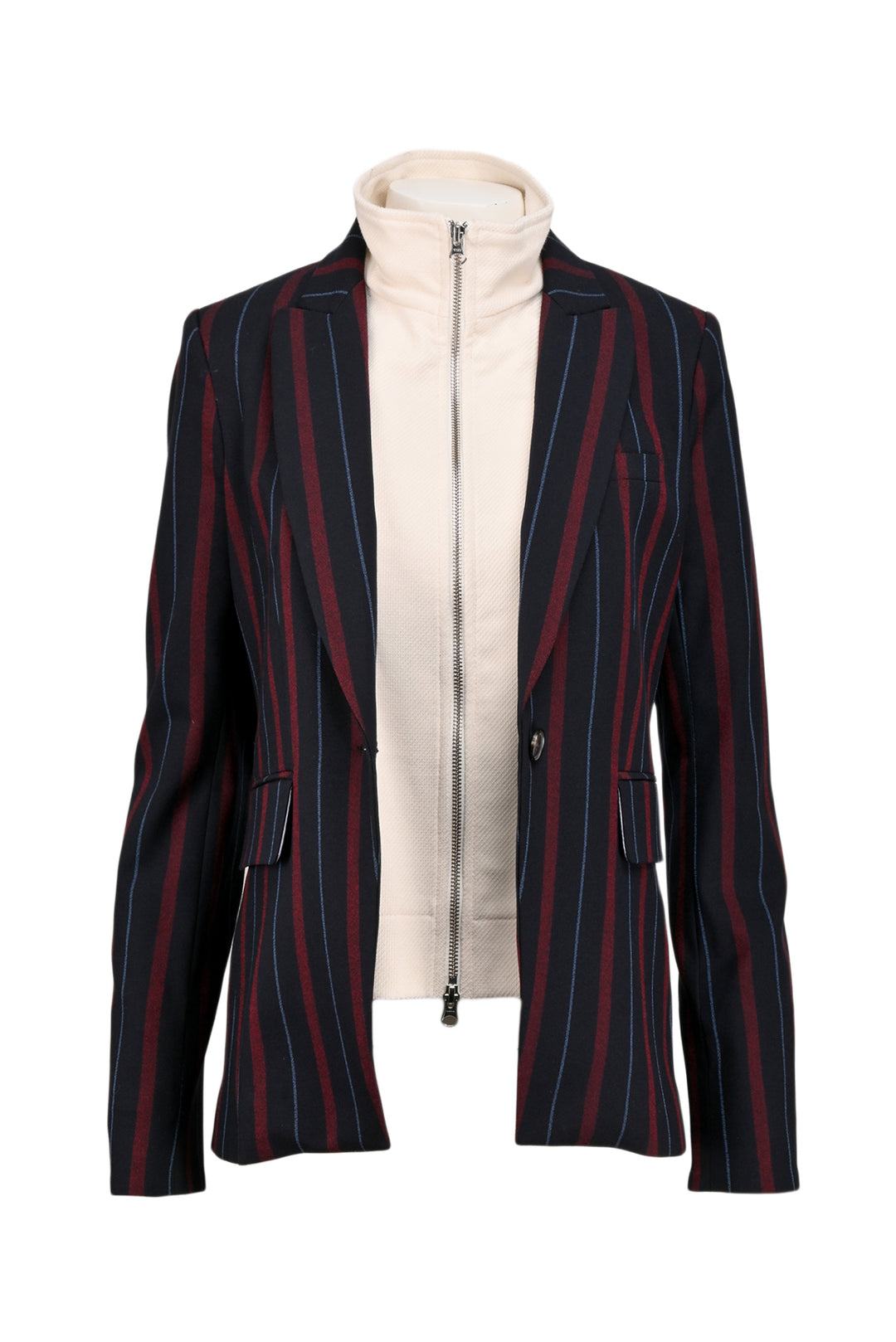 Veronica Beard Size 6 Striped Dickey Blazer