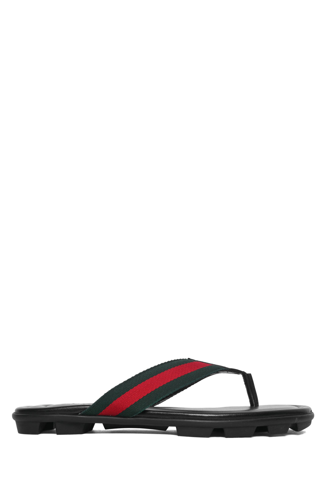 Gucci Size 8.5 Web Cleat Sole Thong Sandals
