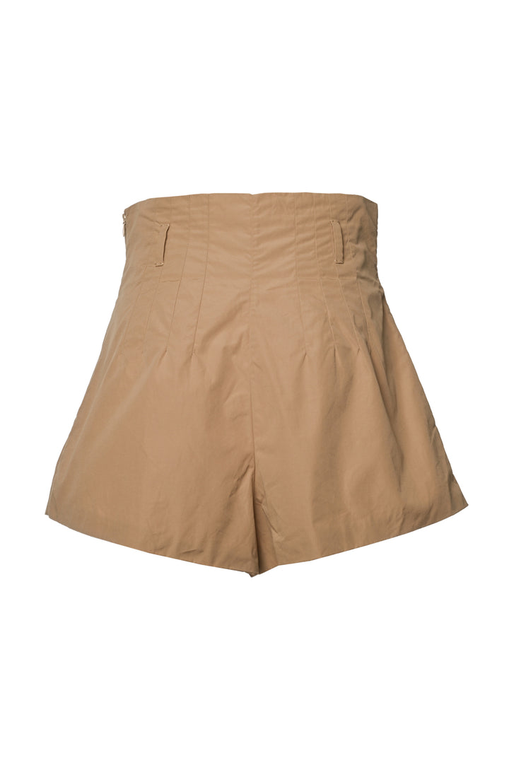 Prada Size 0 2023 Pleated High-Waist Shorts