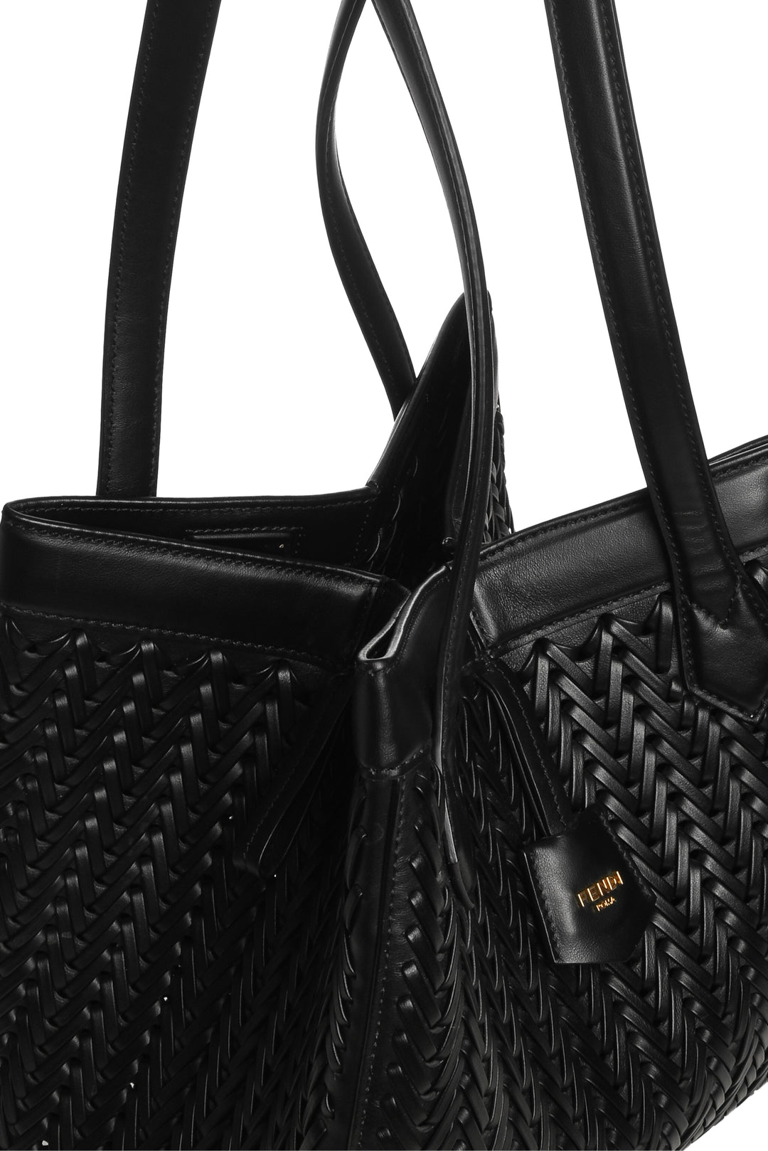 Fendi Interlaced Leather Medium Origami Tote