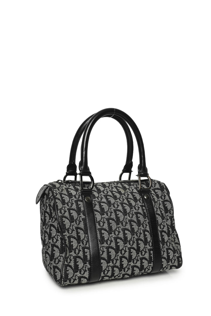 Dior Vintage 2002 Trotter Canvas Boston Bag Purse