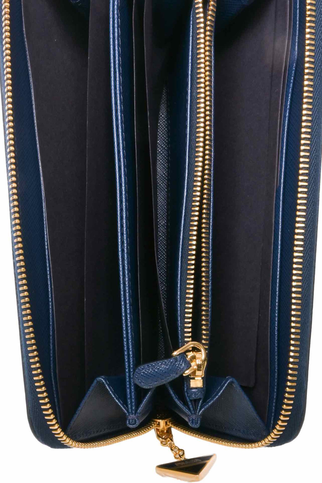 Prada Large Saffiano Lux Triangle Wallet